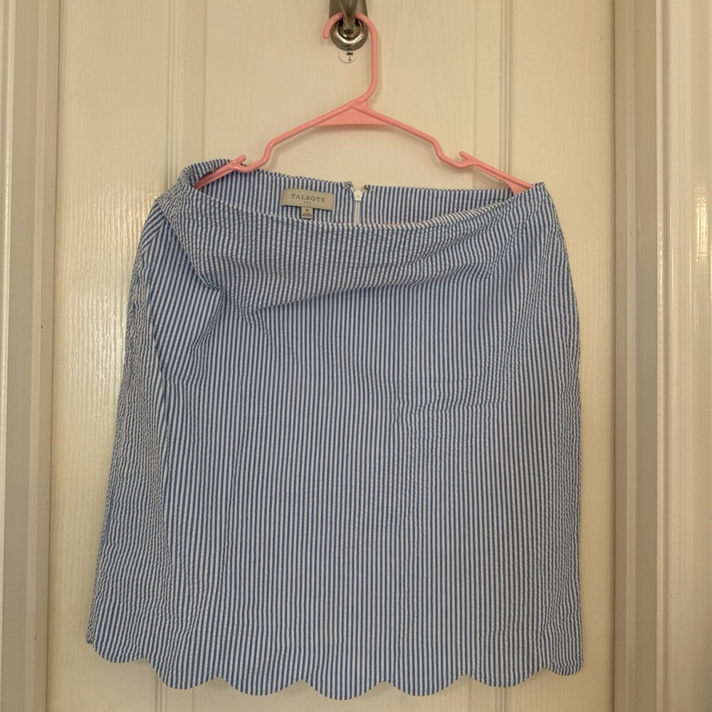 Blue Striped Skirt